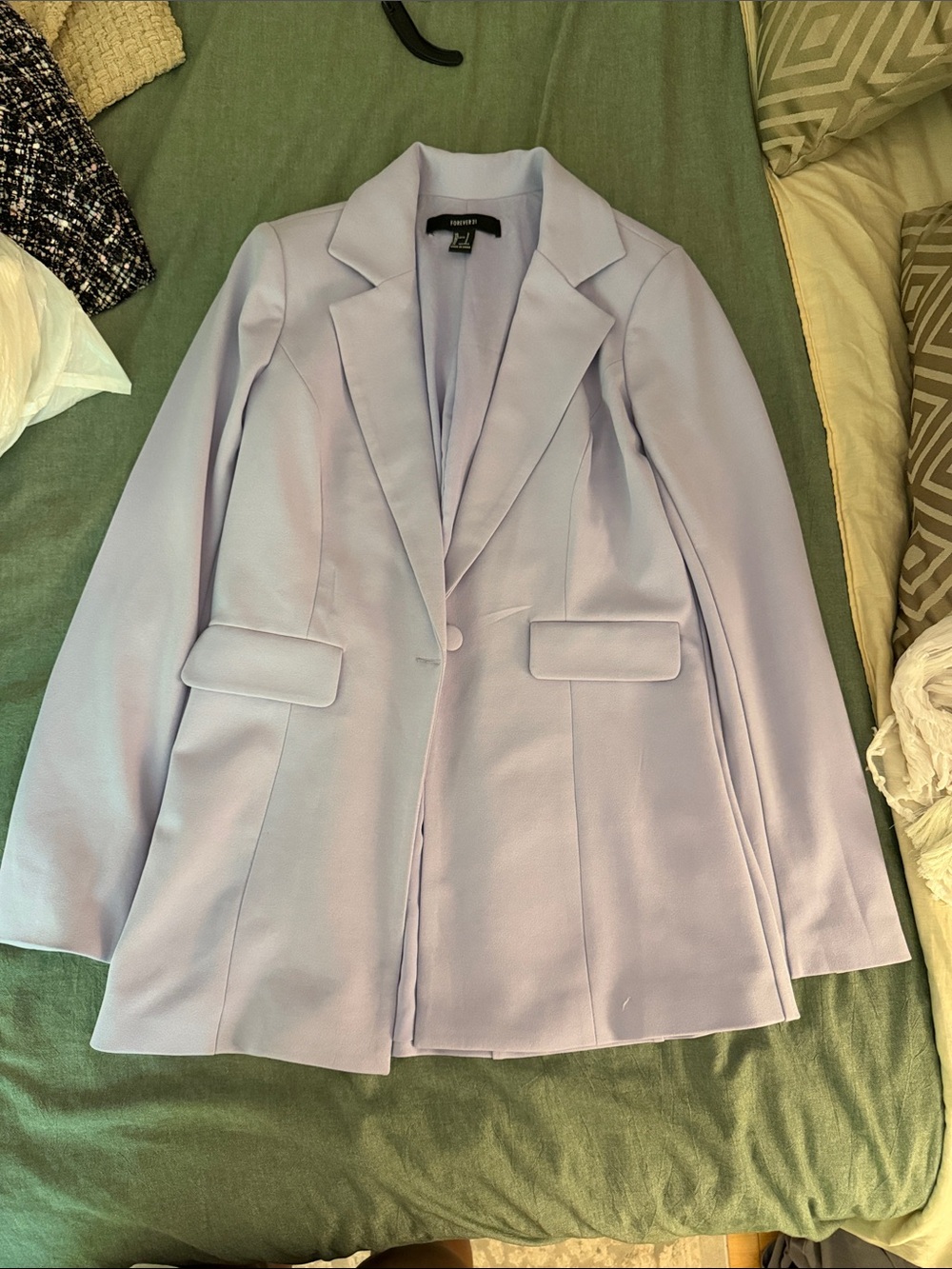 Forever 21 Light Purple Tailored Single-Button Blazer